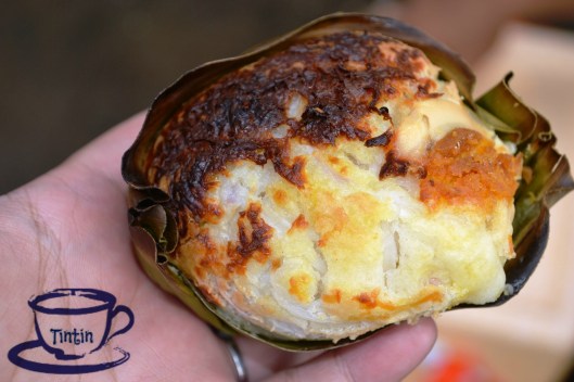This is Bibingka with a twist. Our tour guide friend is so wise to make their regular sized-Bibingka into bite-size and even improved it by including coconut meat . yum!